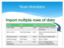 Import Multiple Rows
